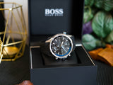 Hugo Boss Globetrotter Black Dial Black Silicone Strap Watch for Men - 1513820 Authentic Buy Shop Now