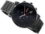 Hugo Boss Integrity Black Dial Black Steel Strap Watch for Men - 1513780 Authentic Buy Shop Now