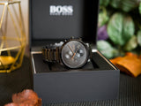 Hugo Boss Integrity Black Dial Black Steel Strap Watch for Men - 1513780 Authentic Buy Shop Now