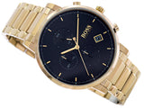 Hugo Boss Integrity Chronograph Grey Dial Gold Steel Strap Watch for Men - 1513781 Authentic Buy Shop Now