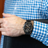 Michael Kors Warren Chronograph Black Dial Black Steel Strap Watch For Men - MK9113 Authentic Buy Shop Now