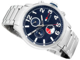 Tommy Hilfiger Jackson Chronograph Blue Dial Silver Steel Strap Watch for Men - 1791242 Authentic Buy Shop Now