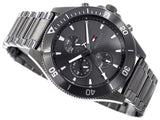 Tommy Hilfiger Larson Chronograph Grey Dial Silver Steel Strap Watch For Men - 1791918 Authentic Buy Shop Now
