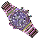Guess Fusion Chronograph Purple Dial Purple Steel Strap Watch for Women - GW0552L4 Authentic Buy Shop Now