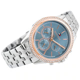 Tommy Hilfiger Ari Diamonds Blue Dial Silver Steel Strap Watch for Women - 1781976 Authentic Buy Shop Now
