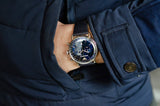 Emporio Armani Aviator Blue Dial Blue Leather Strap Watch For Men - AR11105 Authentic Buy Shop Now