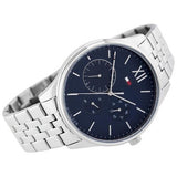 Tommy Hilfiger Damon Chronograph Blue Dial Silver Steel Strap Watch for Men - 1791416 Authentic Buy Shop Now