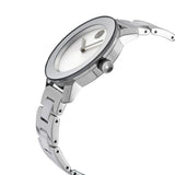 Movado Bold Ceramic Silver Dial Silver Steel Strap Watch for Women - 3600638 Authentic Buy Shop Now