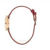 Swarovski Crystal Flower Red Dial Red Leather Strap Watch for Women - 5552780 Authentic Buy Shop Now