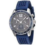 Guess Fleet Chronograph Black Dial Blue Rubber Strap Watch for Men - W0971G2 Authentic Buy Shop Now