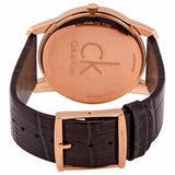 Calvin Klein City Silver Dial Brown Leather Strap Watch For Men - K2G21629 Authentic Buy Shop Now