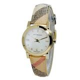 Burberry The City Diamonds Mother of Pearl Dial Brown Leather Strap Watch for Women - BU9226 Authentic Buy Shop Now