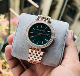 Michael Kors Darci Black Dial Rose Gold Steel Strap Watch for Women - MK3402 Authentic Buy Shop Now