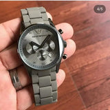 Emporio Armani Sportivo Chronograph Brown Dial Brown Steel Strap Watch For Men - AR5950 Authentic Buy Shop Now