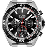 Hugo Boss Energy Chronograph Black Dial Silver Steel Strap Watch For Men - 1513971 Authentic Buy Shop Now