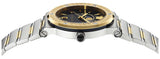 Versace Greca Logo Moonphase Black Dial Two Tone Steel Strap Watch for Men - VE7G00223 Authentic Buy Shop Now