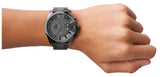 Diesel Mega Chief Chronograph Grey Dial Grey Steel Strap Watch for Men - DZ4282 Authentic Buy Shop Now