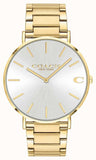 Coach Charles Silver Dial Gold Steel Strap Watch for Men - 14602430 Authentic Buy Shop Now