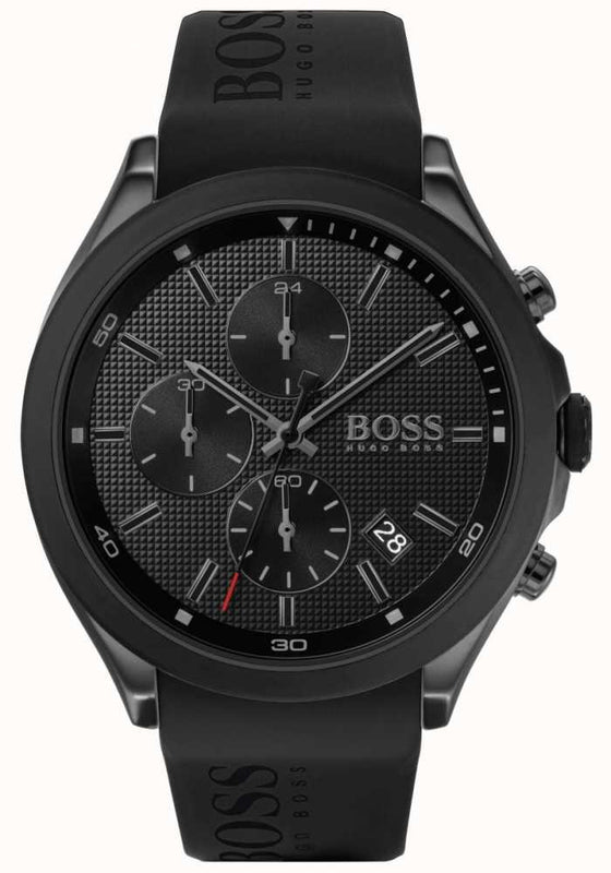 Hugo Boss Velocity Black Dial Black Rubber Strap Watch for Men - 1513720 Authentic Buy Shop Now