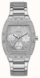 Guess Raven Diamonds Silver Dial Silver Steel Strap Watch for Women - GW0104L1 Authentic Buy Shop Now