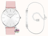 Coach Perry White Dial Pink Leather Strap Watch for Women - 14503128 Authentic Buy Shop Now