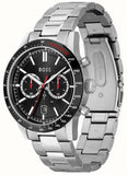 Hugo Boss Rafale Chronograph Black Dial Silver Steel Strap Watch for Men - 1513509 Authentic Buy Shop Now