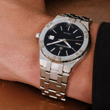 Maurice Lacroix Aikon Automatic Black Dial Silver Steel Strap Watch For Men - AI6008-SS002-330-1 Authentic Buy Shop Now