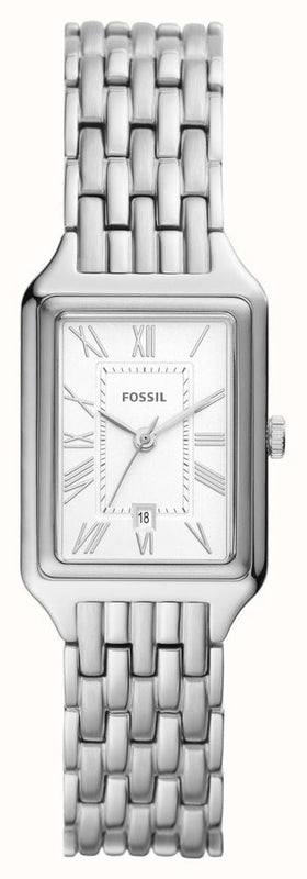 Fossil Raquel Three Hand Date White Dial Silver Steel Strap Watch for Women - ES5221 Authentic Buy Shop Now