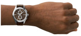 Emporio Armani Claudio Chronograph Brown Dial Brown Leather Strap Watch For Men - AR11482 Authentic Buy Shop Now