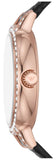 Emporio Armani Cleo Three-Hand Mother of Pearl Dial Black Leather Strap Watch For Women - AR11485 Authentic Buy Shop Now