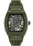 Philipp Plein The Skeleton Green Dial Green Silicone Strap Watch for Men- PWVBA0223 Authentic Buy Shop Now