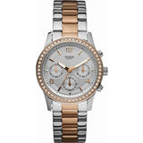 Guess Mini Spectrum Quartz Silver Dial Two Tone Steel Strap Watch For Women - W0122L1 Authentic Buy Shop Now