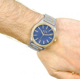Armani Exchange Nico Quartz Blue Dial Two Tone Steel Strap Watch For Men - AX2332 Authentic Buy Shop Now