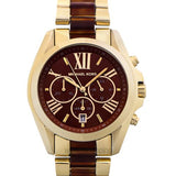 Michael Kors Bradshaw Chronograph Burgundy Dial Two Tone Steel Strap For Women - MK6269 Authentic Buy Shop Now