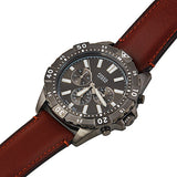 Fossil Garrett Chronograph Grey Dial Brown Leather Strap Watch for Men - FS5770 Authentic Buy Shop Now