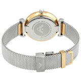 Emporio Armani Gianni T Bar Mother of Pearl Dial Silver Mesh Bracelet Watch For Women - AR2068 Authentic Buy Shop Now