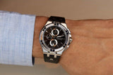 Maurice Lacroix Aikon Chronograph Black Dial Black Leather Strap Watch for Men - AI1018-SS001-330-1 Authentic Buy Shop Now