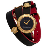 Versace V-Flare Quartz Black Dial Black Leather Strap Watch for Women - VEBN00218 Authentic Buy Shop Now