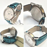 Burberry White Dial Turquoise Leather Strap Watch for Women - BU9120 Authentic Buy Shop Now