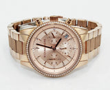 Michael Kors Ritz Chronograph Rose Gold Dial Rose Gold Steel Strap Watch For Women - MK6598 Authentic Buy Shop Now