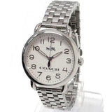 Coach Delancey Classic White Dial Silver Steel Strap Watch for Women - 14502260 Authentic Buy Shop Now