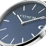 Coach Charles Blue Dial Brown Leather Strap Watch for Men - 14602151 Authentic Buy Shop Now