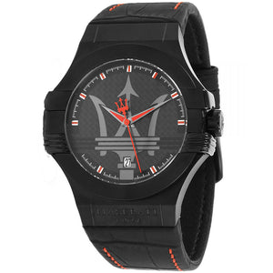 Maserati Potenza 3H STR Black Dial 42mm Leather Strap Watch For Men - R8851108010 Authentic Buy Shop Now