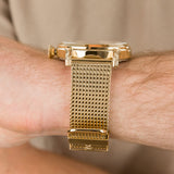Maserati Epoca Golden Dial Golden Mesh Bracelet Watch For Men - R8853118003 Authentic Buy Shop Now