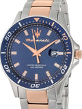 Maserati SFIDA Quartz Blue Dial Stainless Steel 44mm Watch For Men - R8853140003 Authentic Buy Shop Now