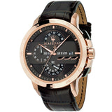 Maserati Ingegno Chronograph Brown Dial Brown Leather Strap Watch For Men - R8871619001 Authentic Buy Shop Now