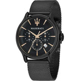 Maserati Epoca Chronograph Black Dial Black Mesh Strap Watch For Men - R8873618013 Authentic Buy Shop Now
