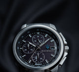 Maserati Successo Solar Edition Black Dial Silver Steel Strap Watch For Men - R8873645003 Authentic Buy Shop Now