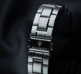 Maserati Successo Solar Edition Black Dial Silver Steel Strap Watch For Men - R8873645003 Authentic Buy Shop Now