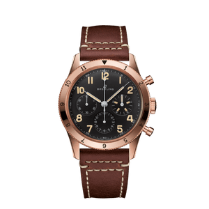 Breitling Avi 1953 Edition Black Dial Brown Leather Strap Watch for Men - RB0920131B1X1 Authentic Buy Shop Now